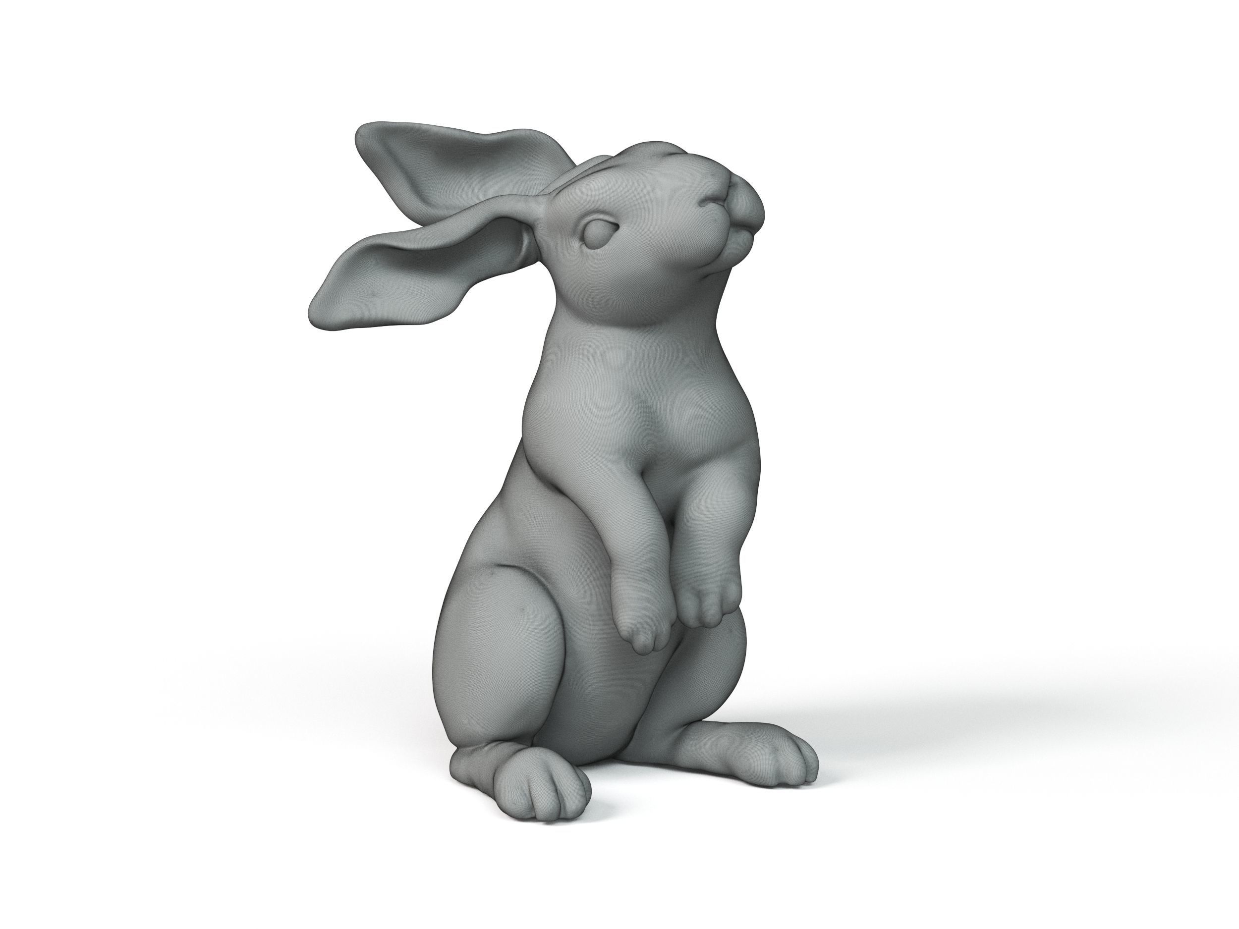 Rabbit 3D print model figurine 3D print model_7