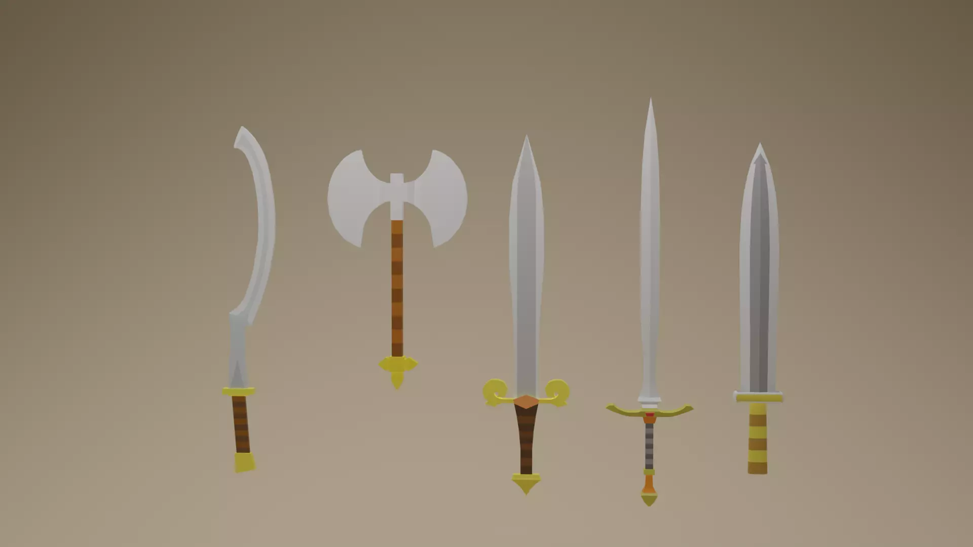 medieval-weapons viking axe Free low-poly 3D model