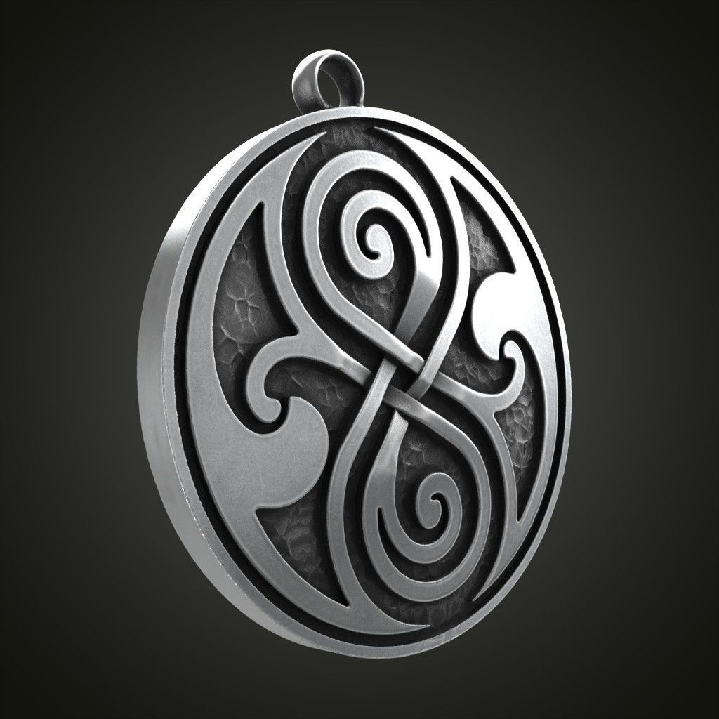 celtic pendant 3D print model_1