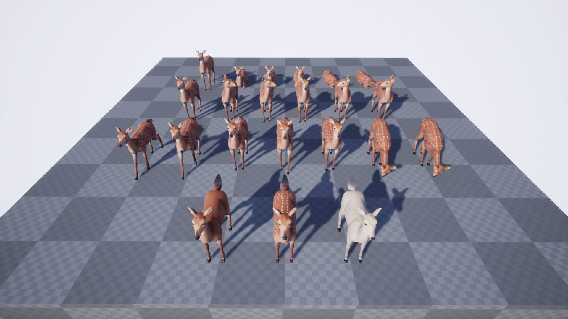 Deer stylized Low-poly 3D model_7