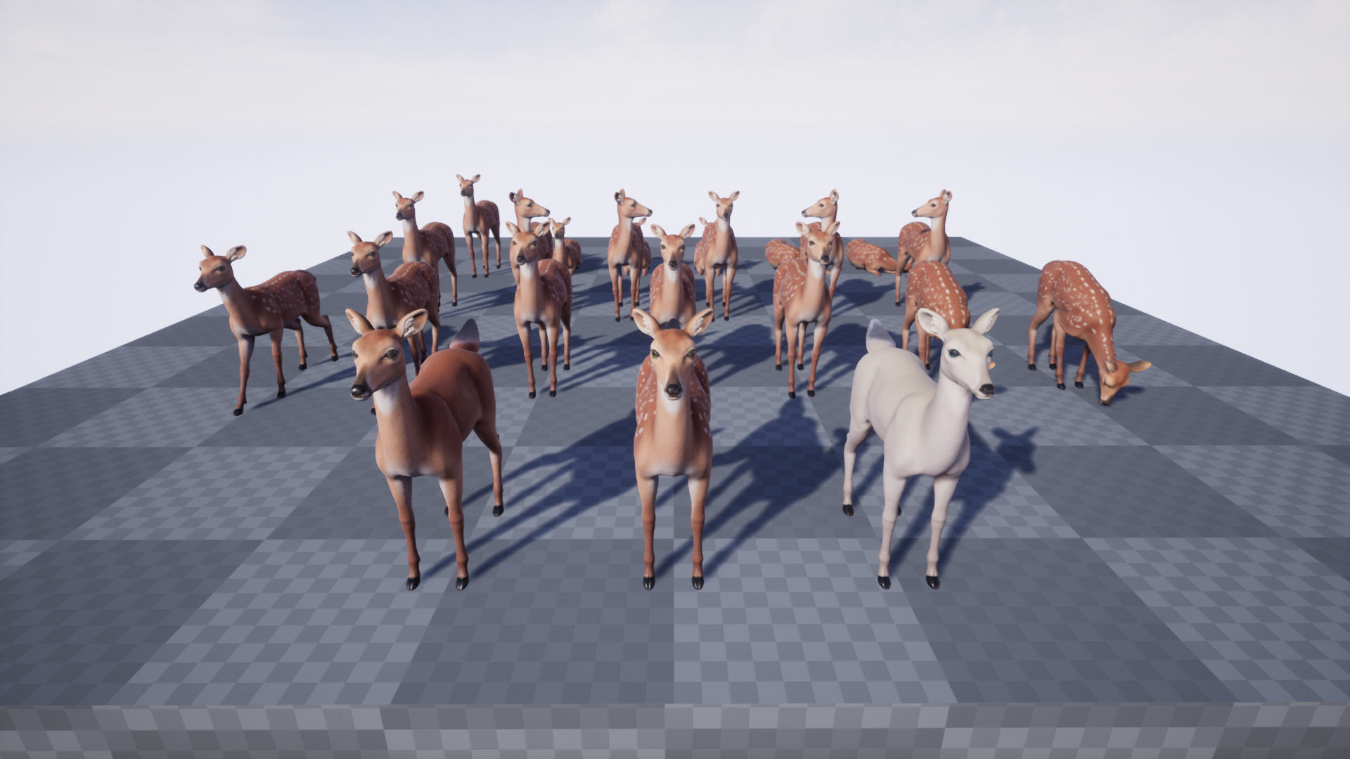 Deer stylized Low-poly 3D model_6