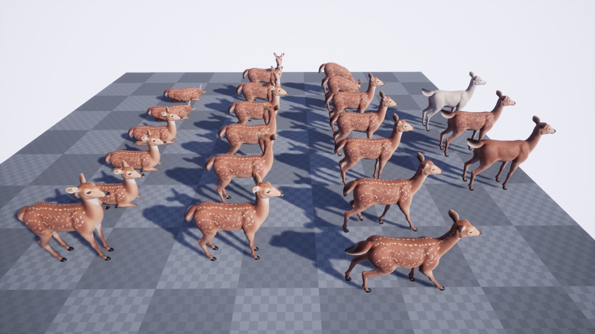 Deer stylized Low-poly 3D model_9