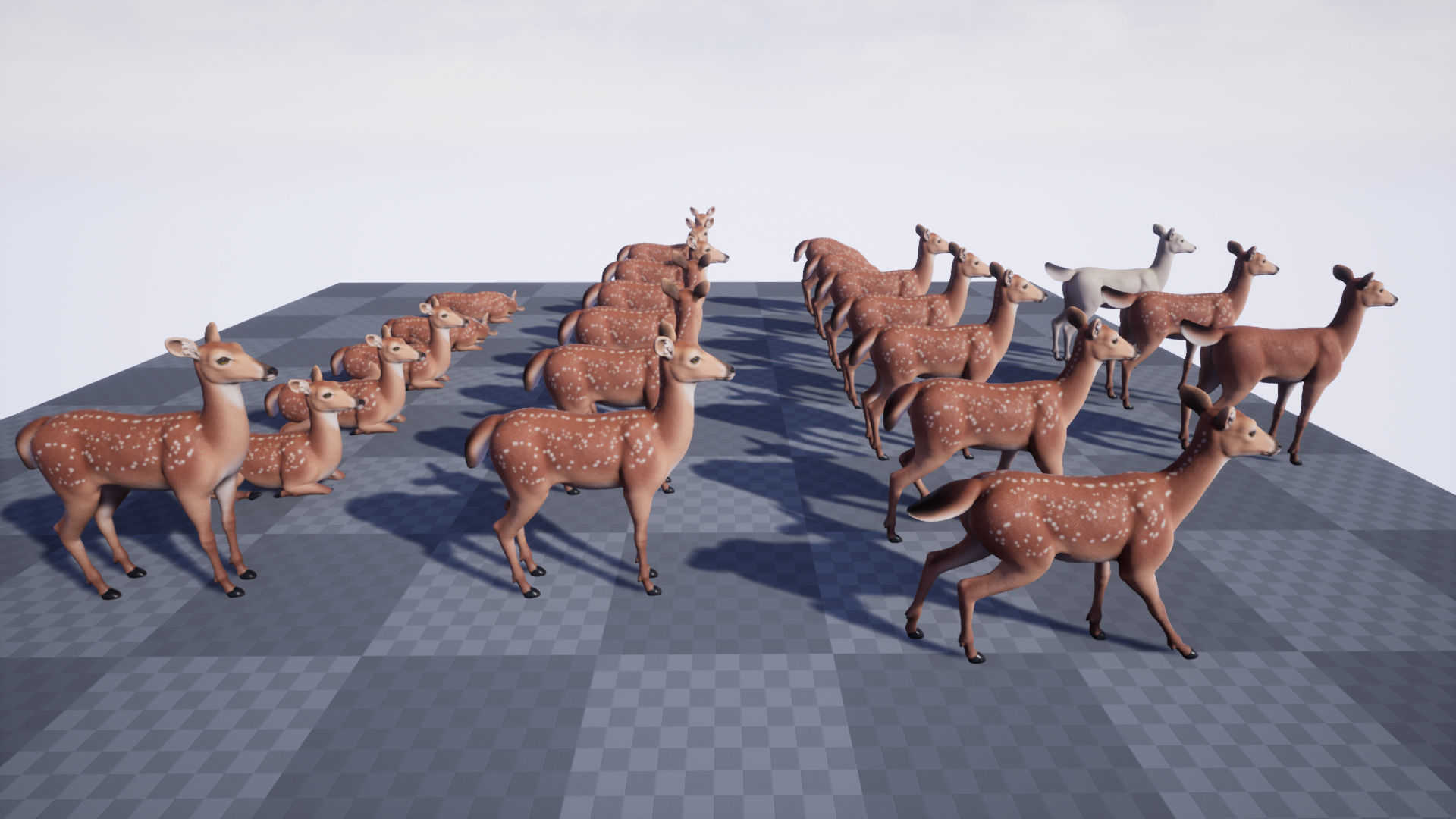 Deer stylized Low-poly 3D model_8