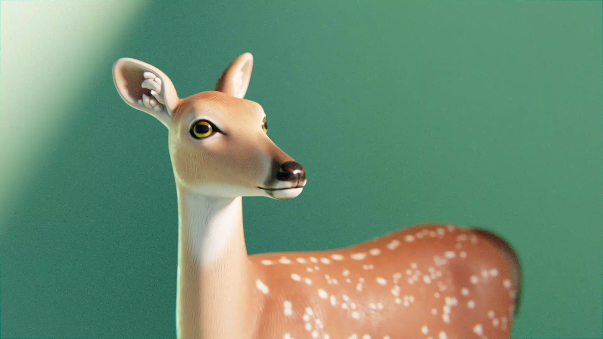 Deer stylized Low-poly 3D model_0