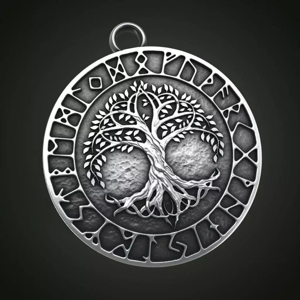 Celtic pendant Tree of Life 3D print model_0