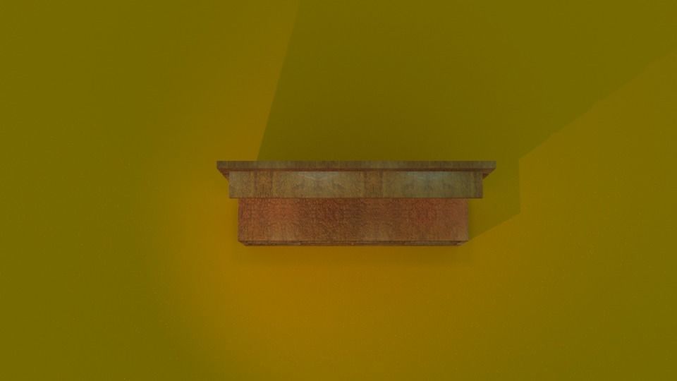 TV Stand Low-poly 3D model_3