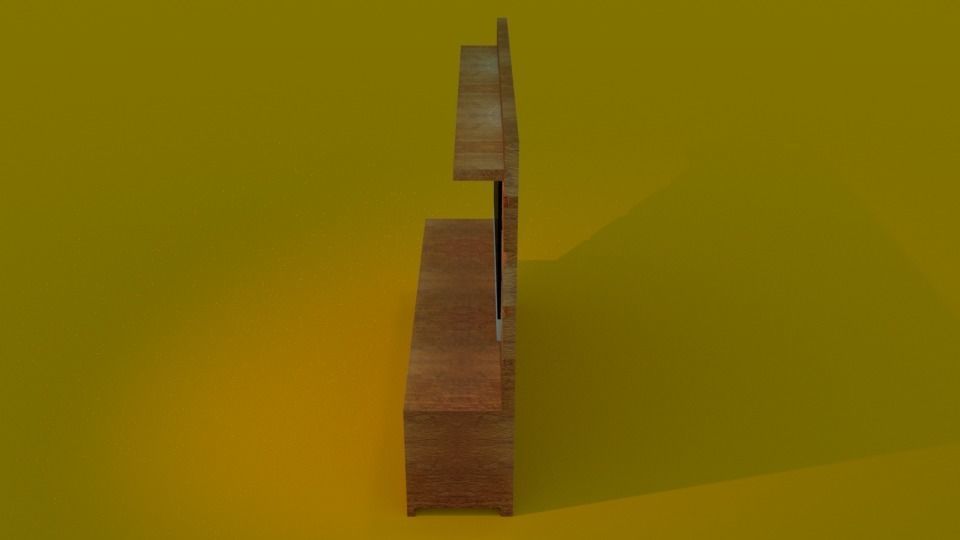 TV Stand Low-poly 3D model_2