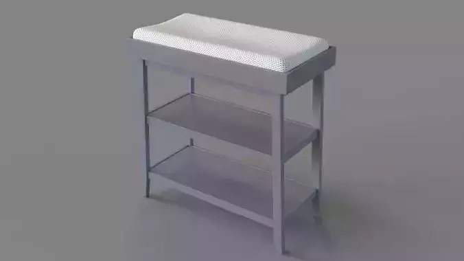 Ever Simple Charcoal Changing Table 3D model