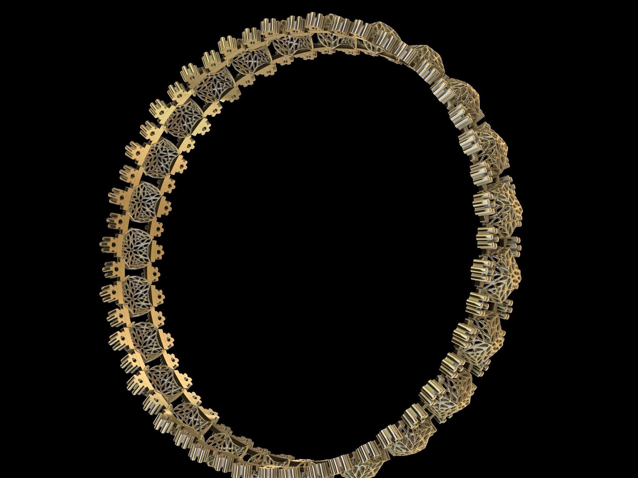 jali diamond bangle stl verified 3D print model_6