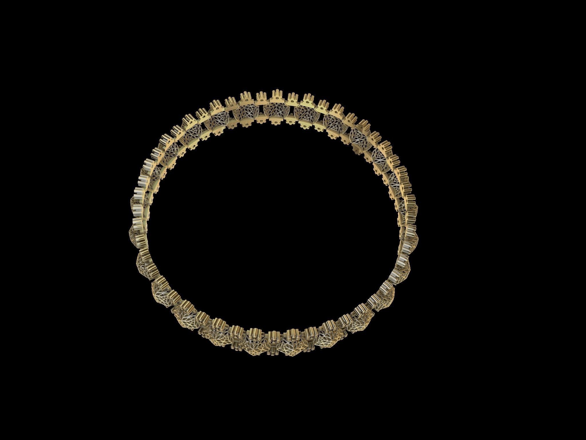 jali diamond bangle stl verified 3D print model_4