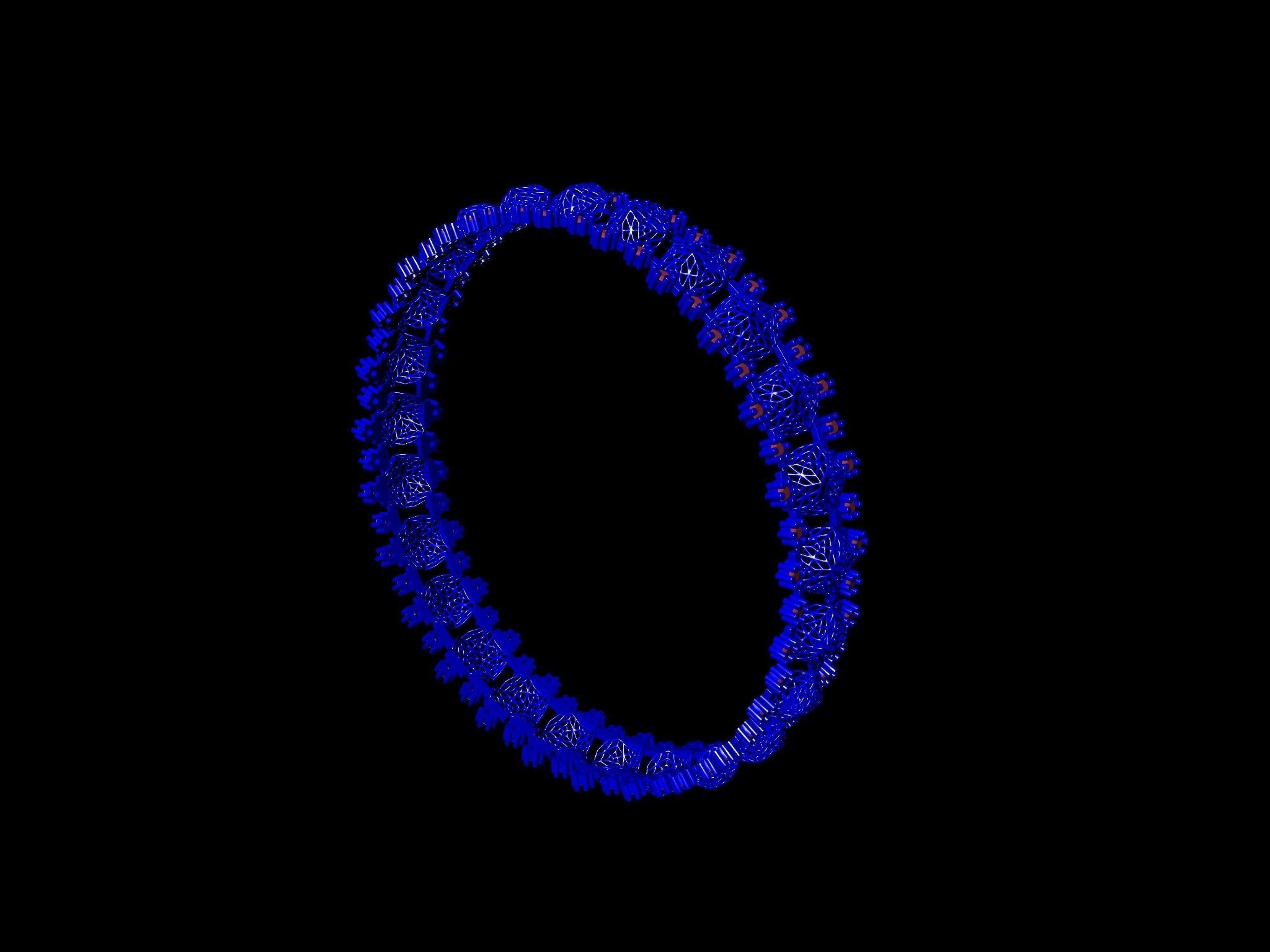 jali diamond bangle stl verified 3D print model_16