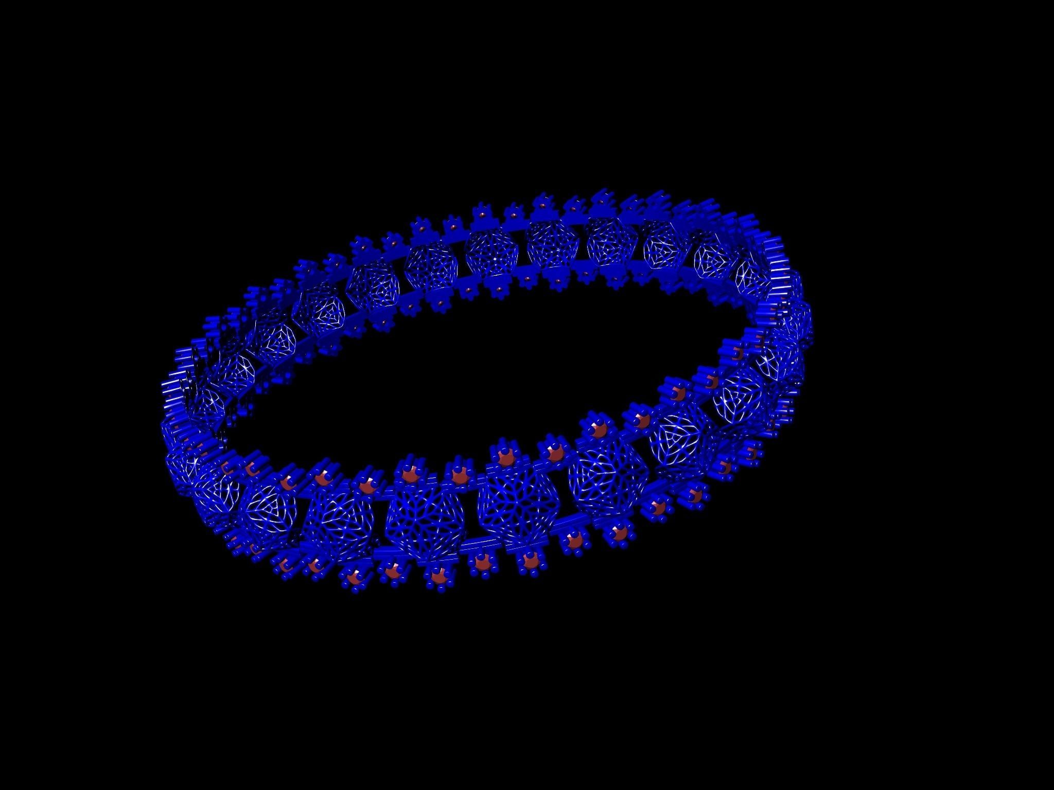 jali diamond bangle stl verified 3D print model_19