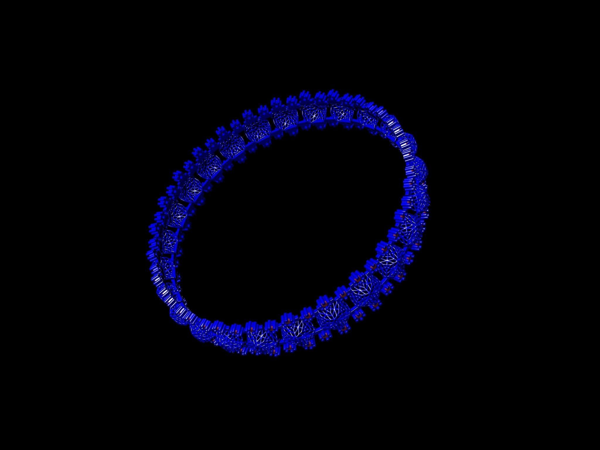 jali diamond bangle stl verified 3D print model_17