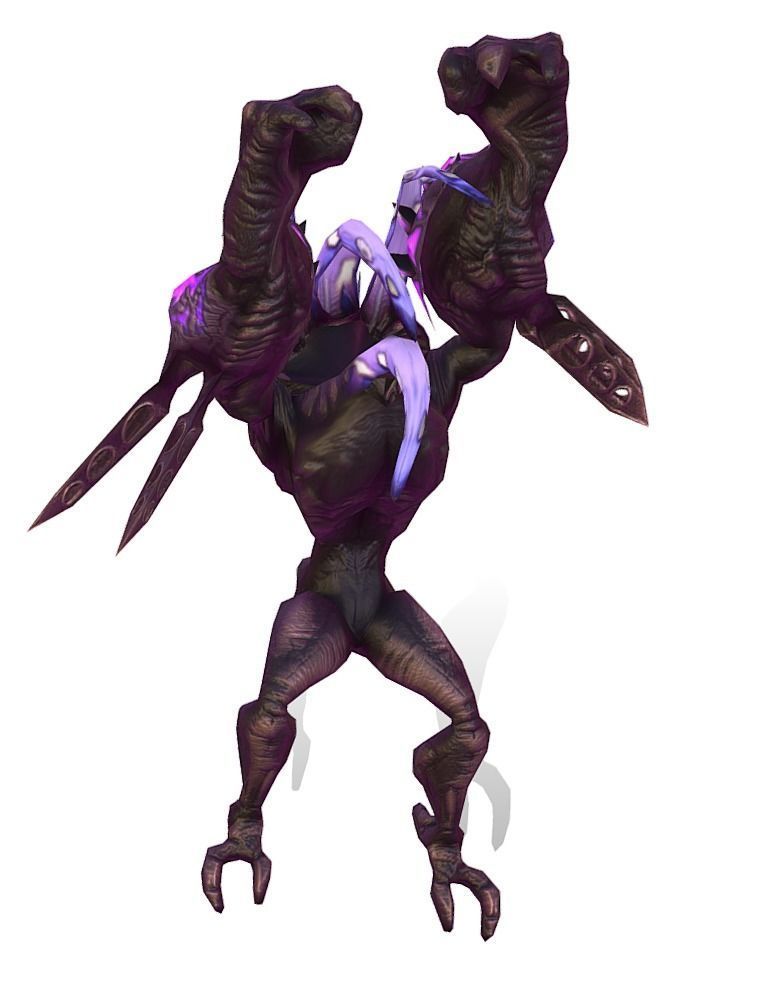 mystical monster with tentacles and big hand Low-poly 3D model_9