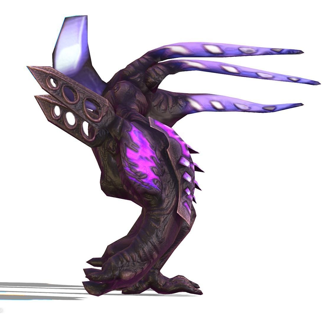 mystical monster with tentacles and big hand Low-poly 3D model_5