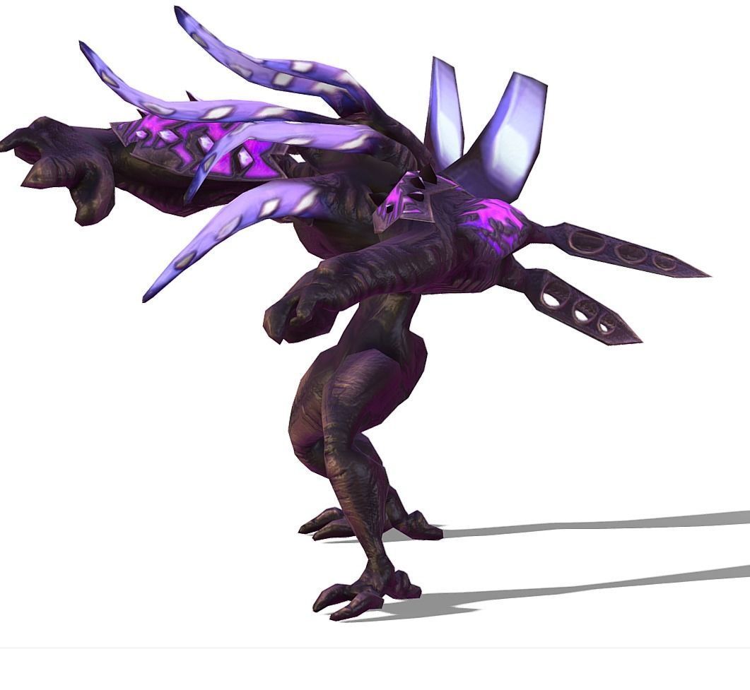 mystical monster with tentacles and big hand Low-poly 3D model_7