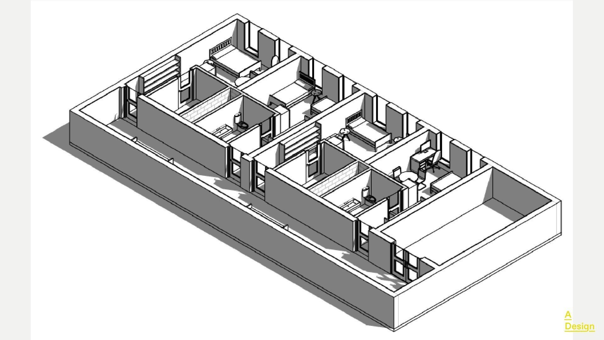 Social Housing - Revit 3D model_9