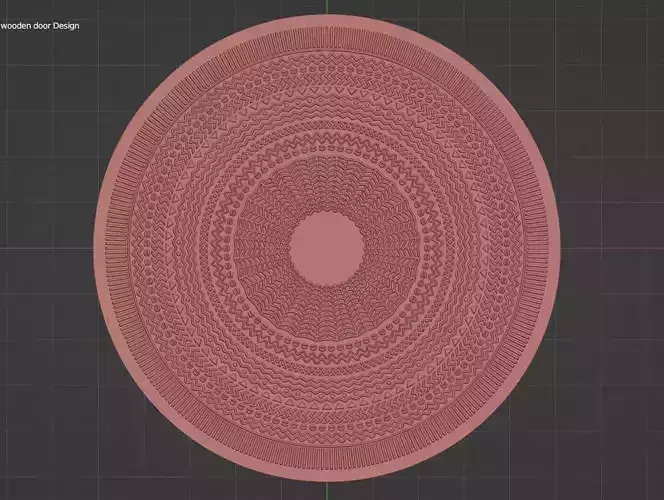 Wooden Door CNC Design african medallion ArtCAM relief  Design 3D print model