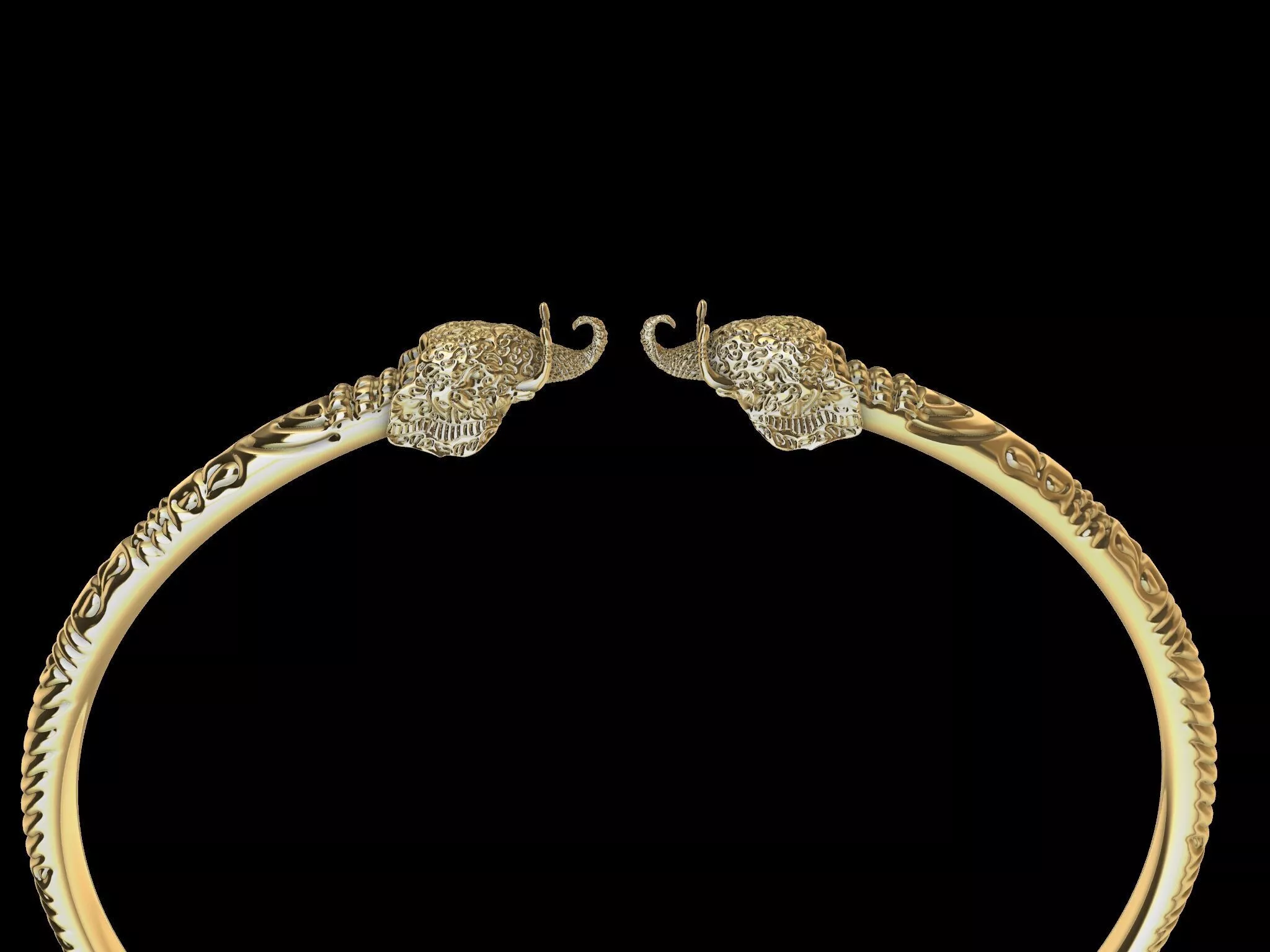 Elephant head bangle 3D print model