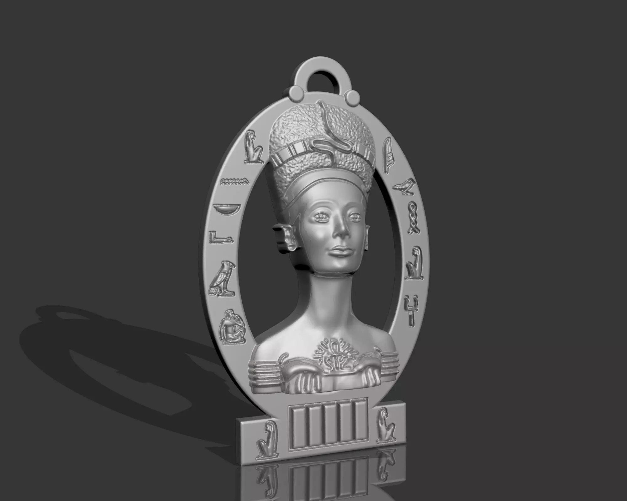 Nefertiti   Ancient Necklaces Pharaonic Egypt STL 3D print model_0