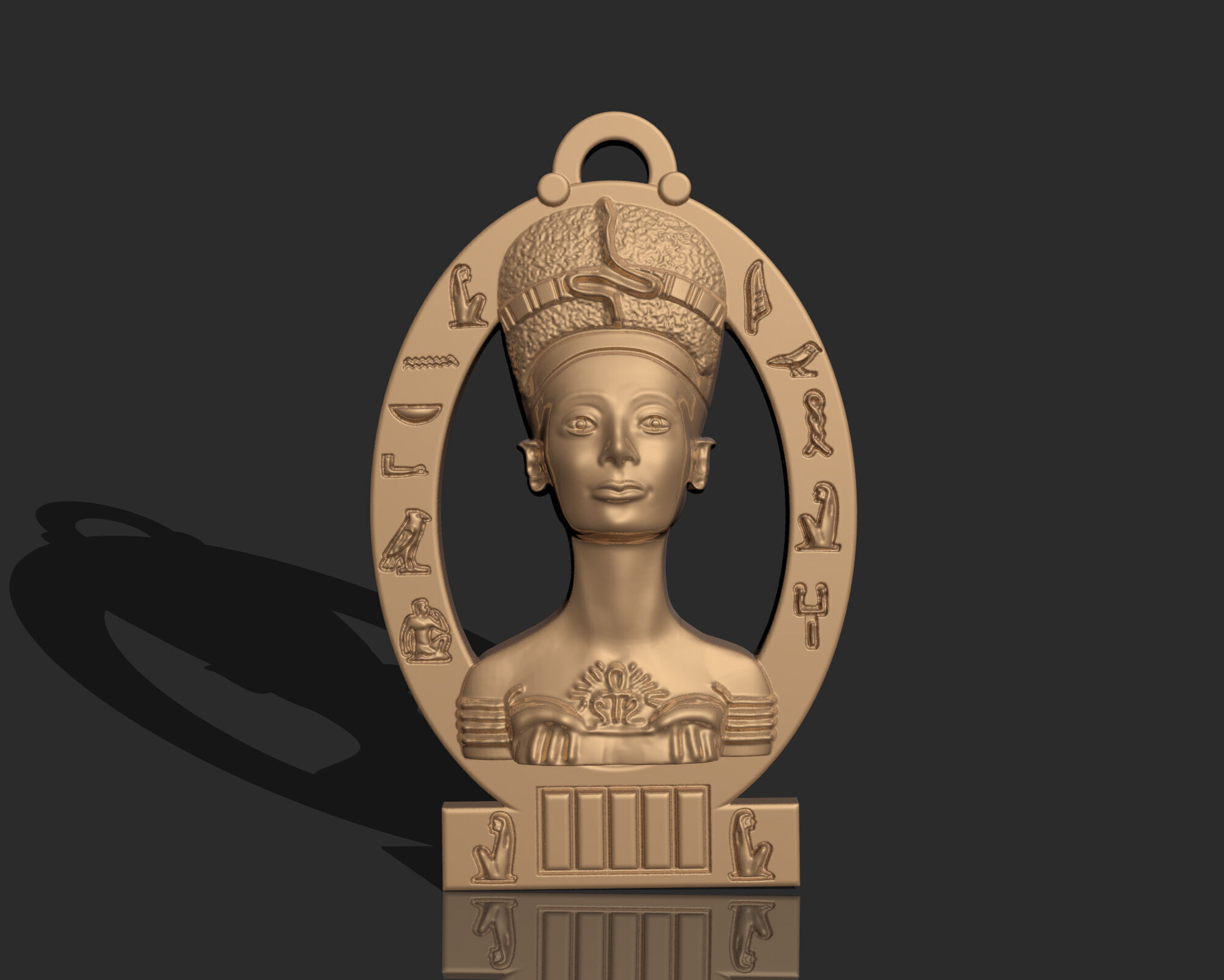 Nefertiti   Ancient Necklaces Pharaonic Egypt STL 3D print model_3