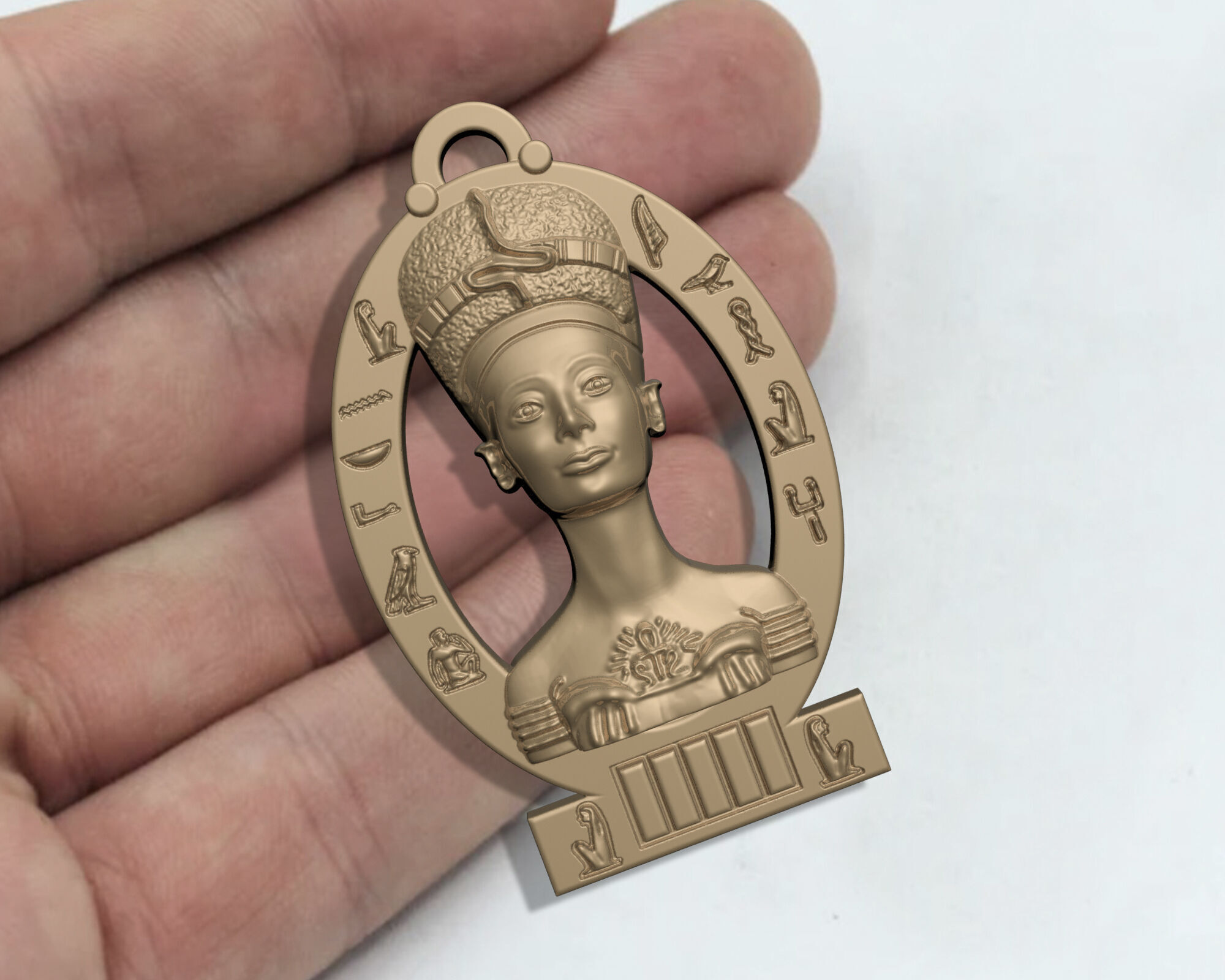 Nefertiti   Ancient Necklaces Pharaonic Egypt STL 3D print model_1