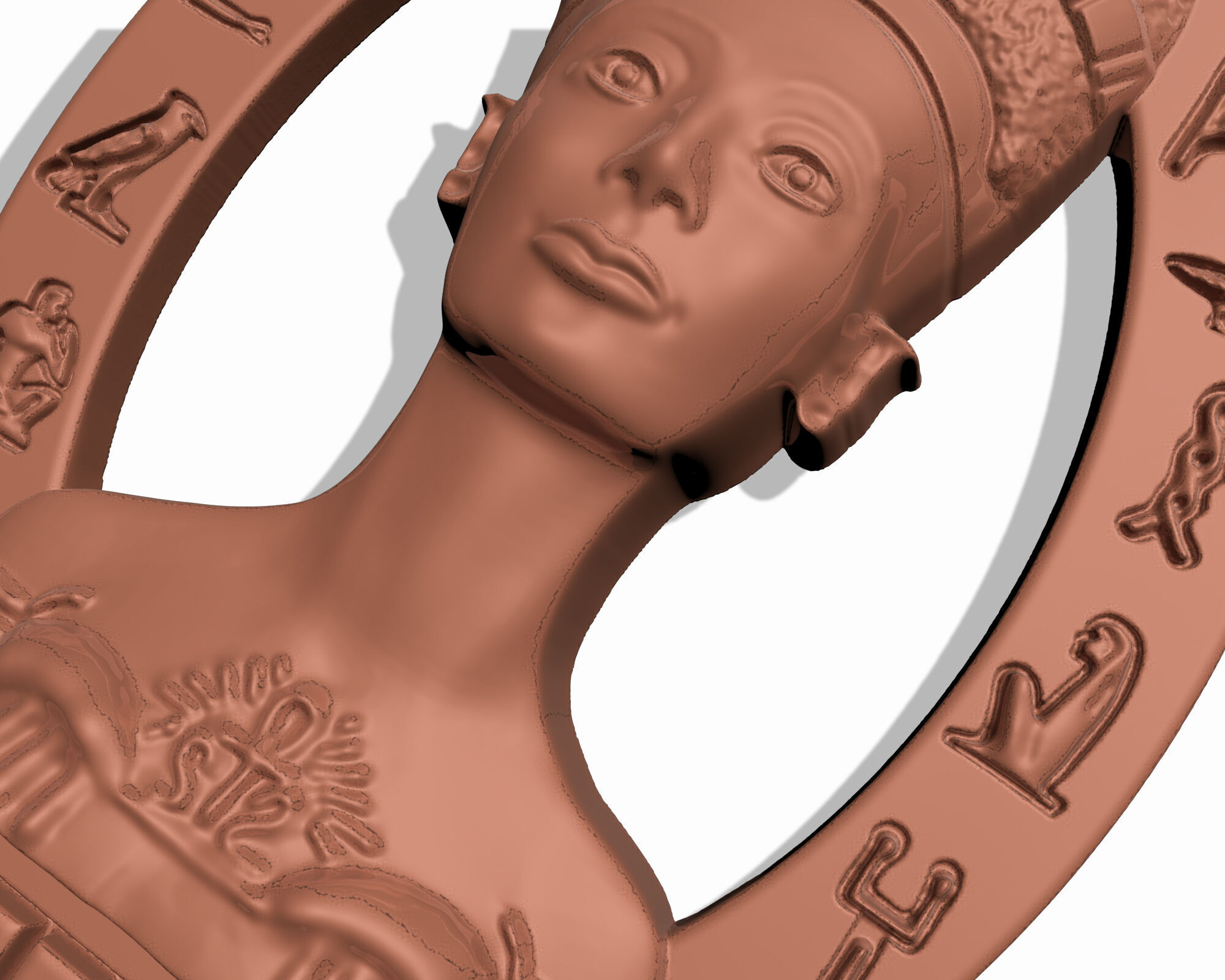 Nefertiti   Ancient Necklaces Pharaonic Egypt STL 3D print model_5