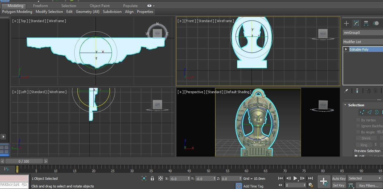Nefertiti   Ancient Necklaces Pharaonic Egypt STL 3D print model_7