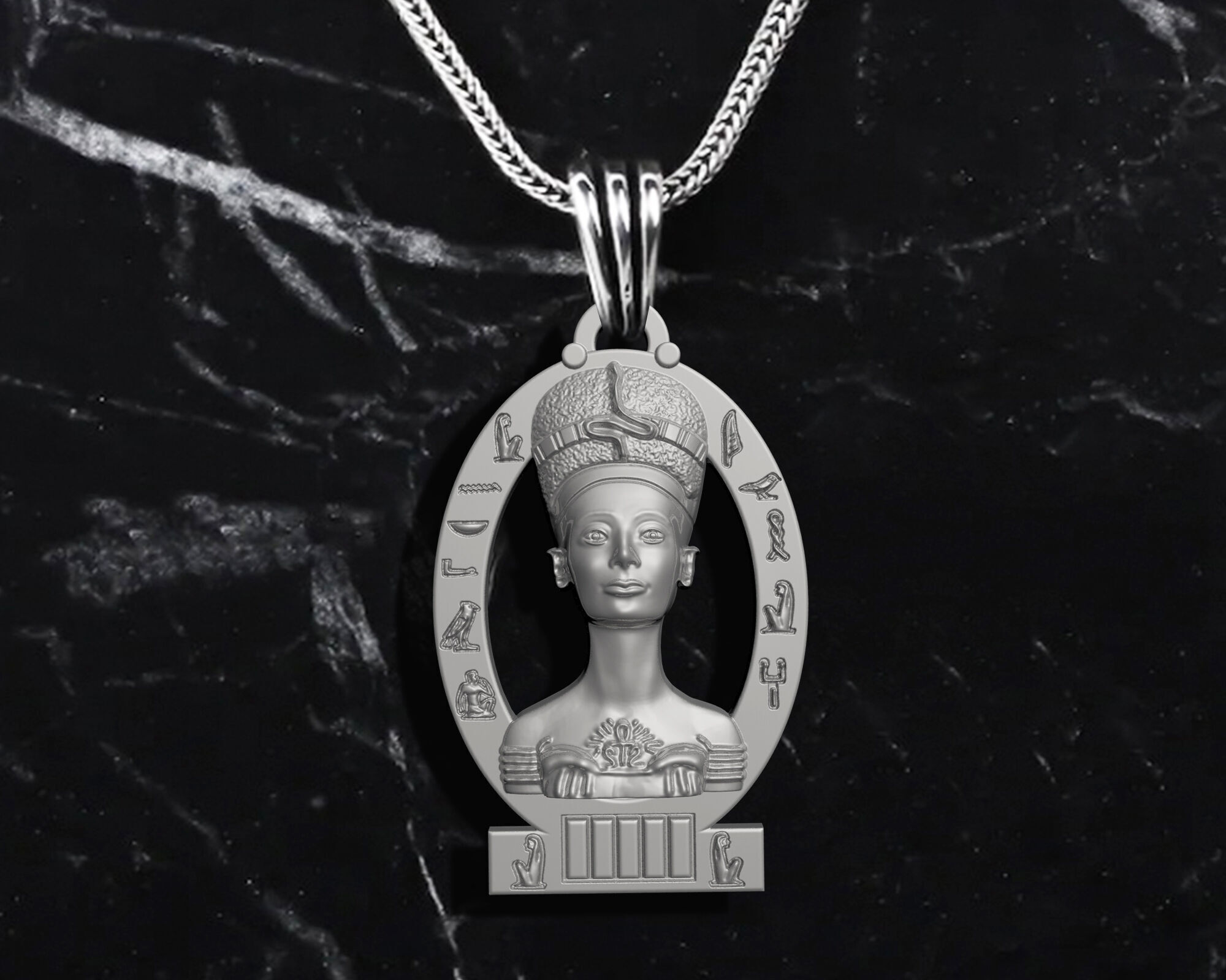 Nefertiti   Ancient Necklaces Pharaonic Egypt STL 3D print model_2