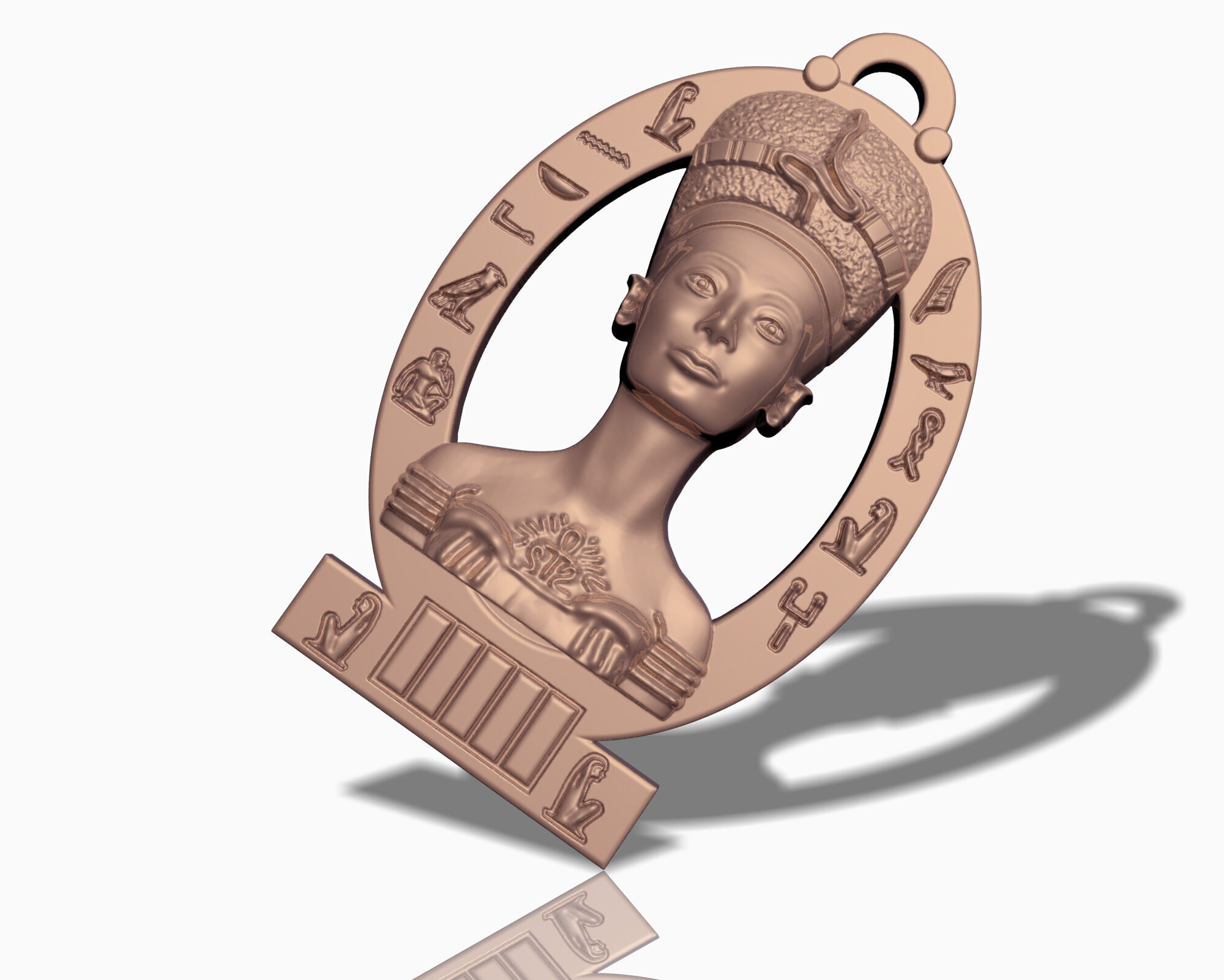 Nefertiti   Ancient Necklaces Pharaonic Egypt STL 3D print model_4