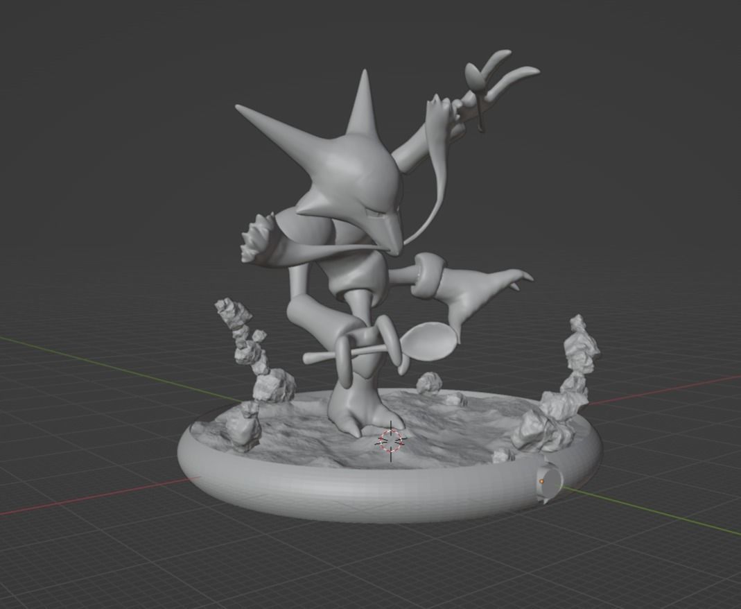 Alakazam pokemon 3D print model 3D print model_3