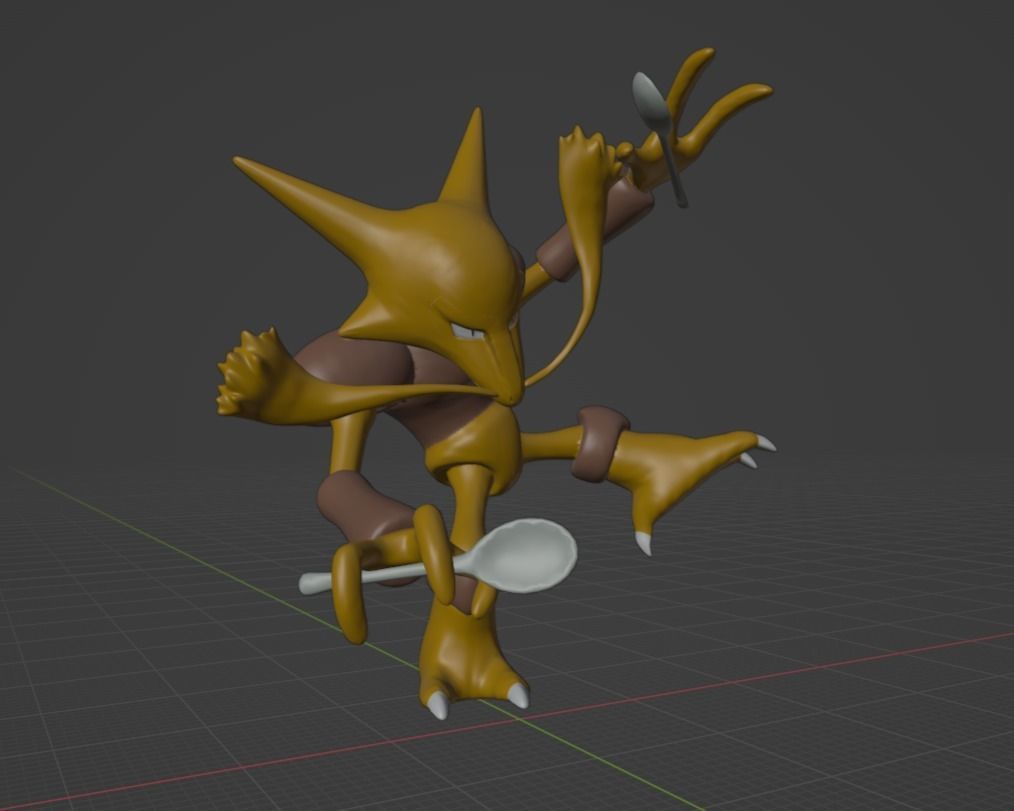 Alakazam pokemon 3D print model 3D print model_2