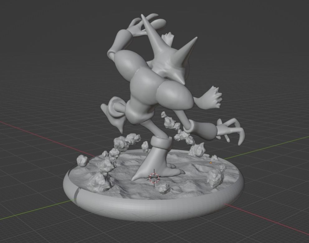 Alakazam pokemon 3D print model 3D print model_4