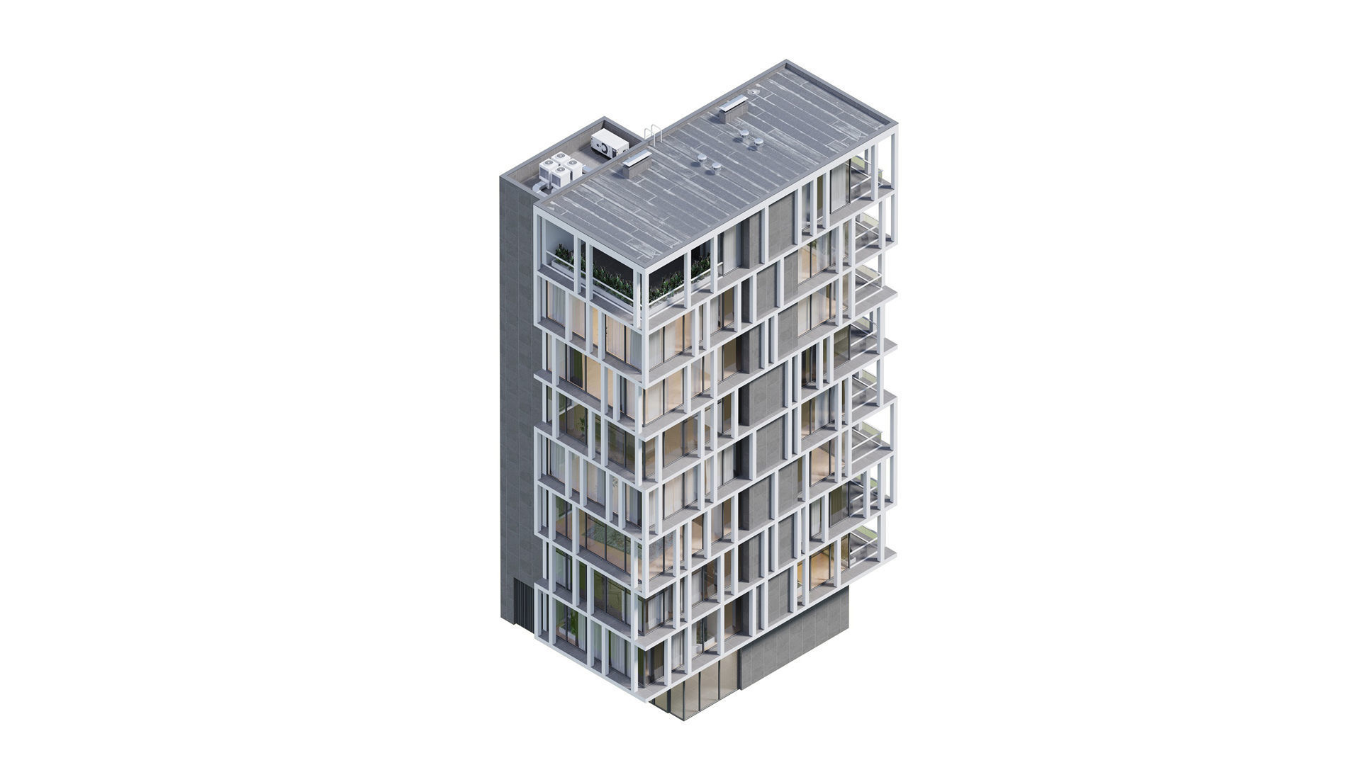 Residential building 1 3D model_2