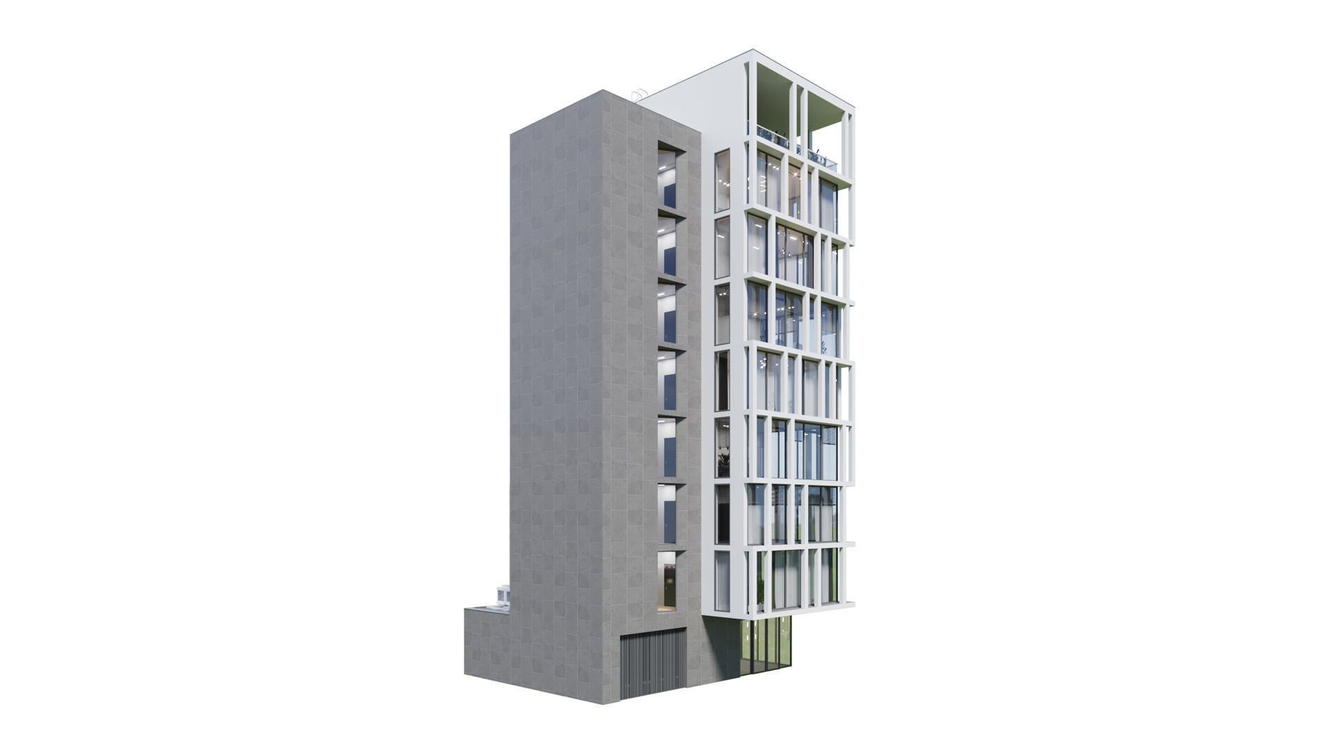 Residential building 1 3D model_8