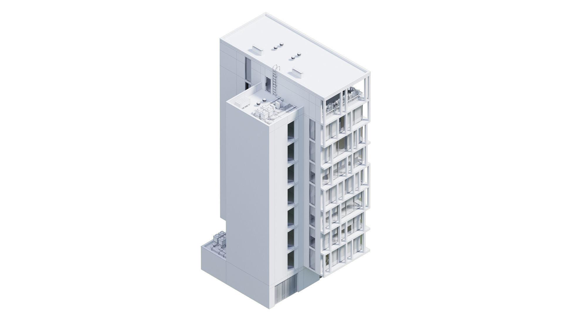 Residential building 1 3D model_9