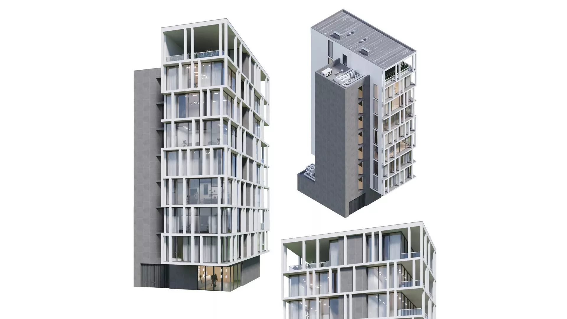 Residential building 1 3D model_0