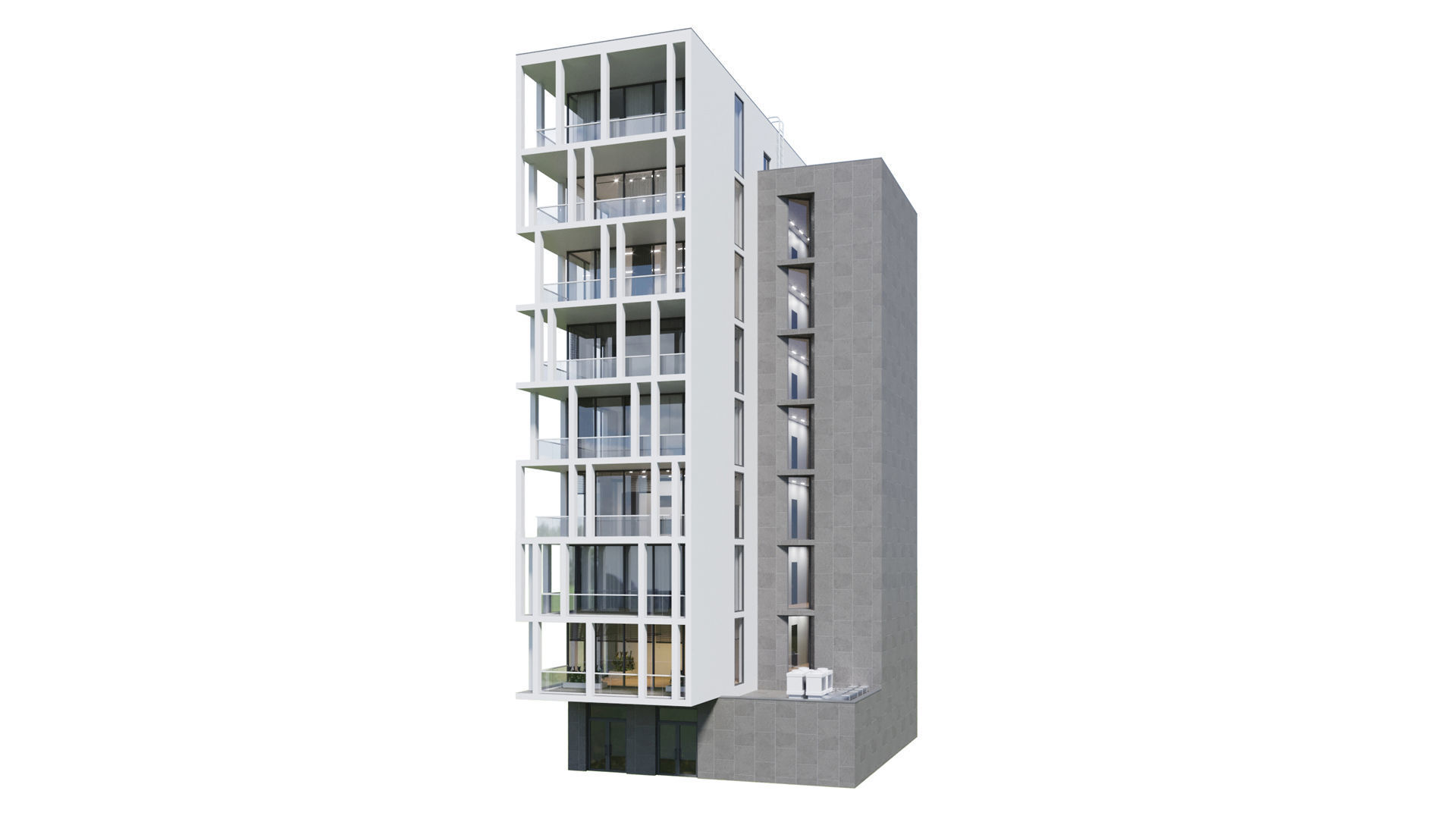 Residential building 1 3D model_6