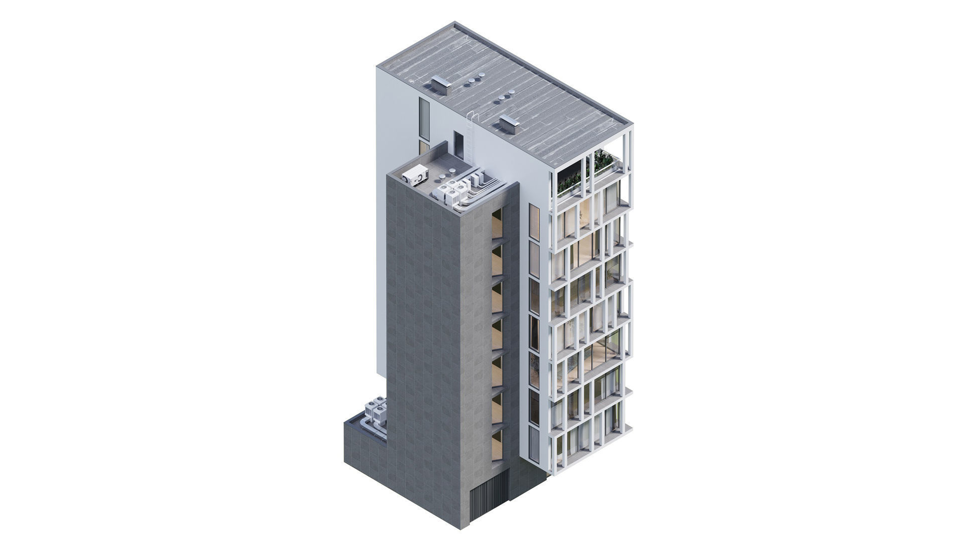 Residential building 1 3D model_1