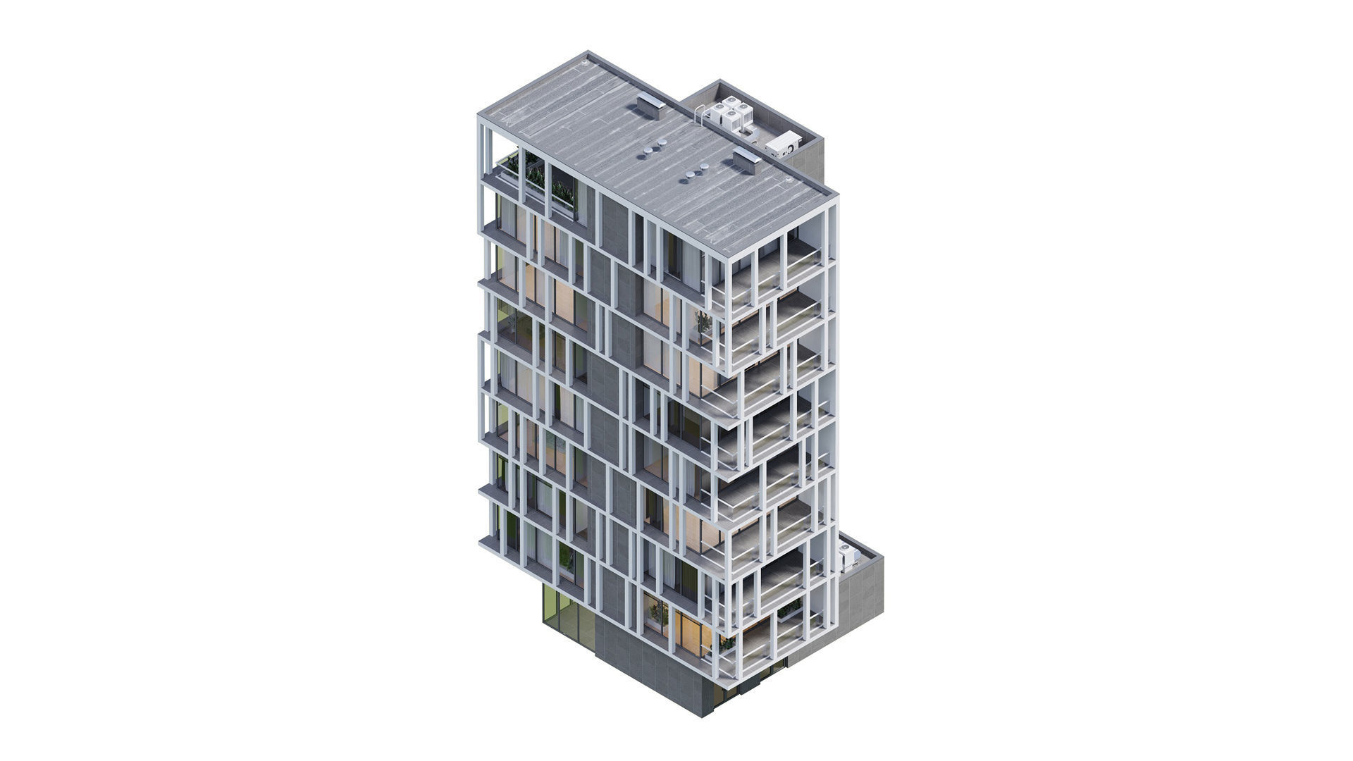 Residential building 1 3D model_3