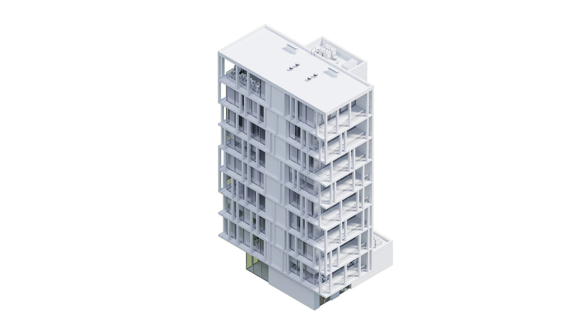 Residential building 1 3D model_11