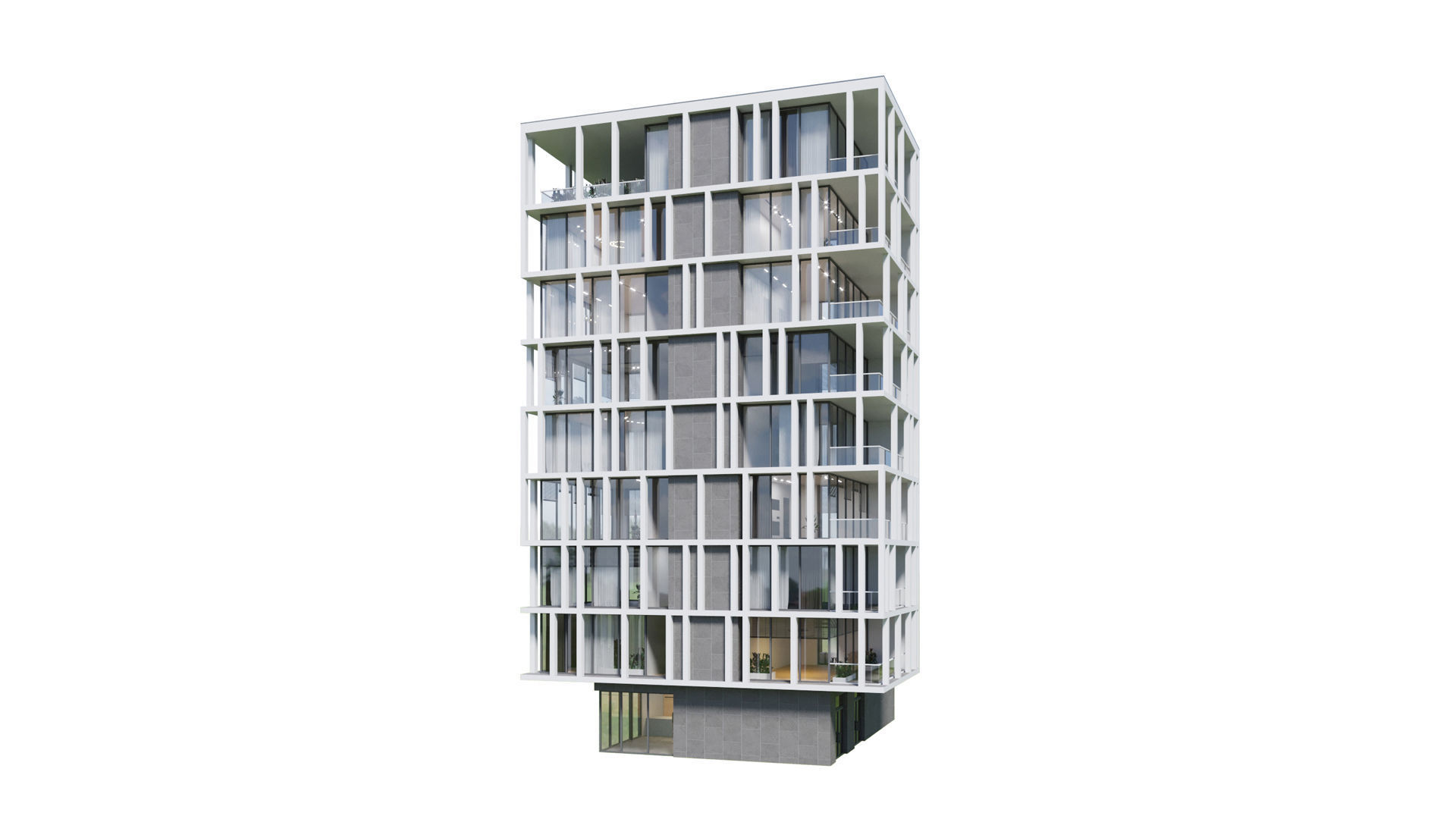 Residential building 1 3D model_7