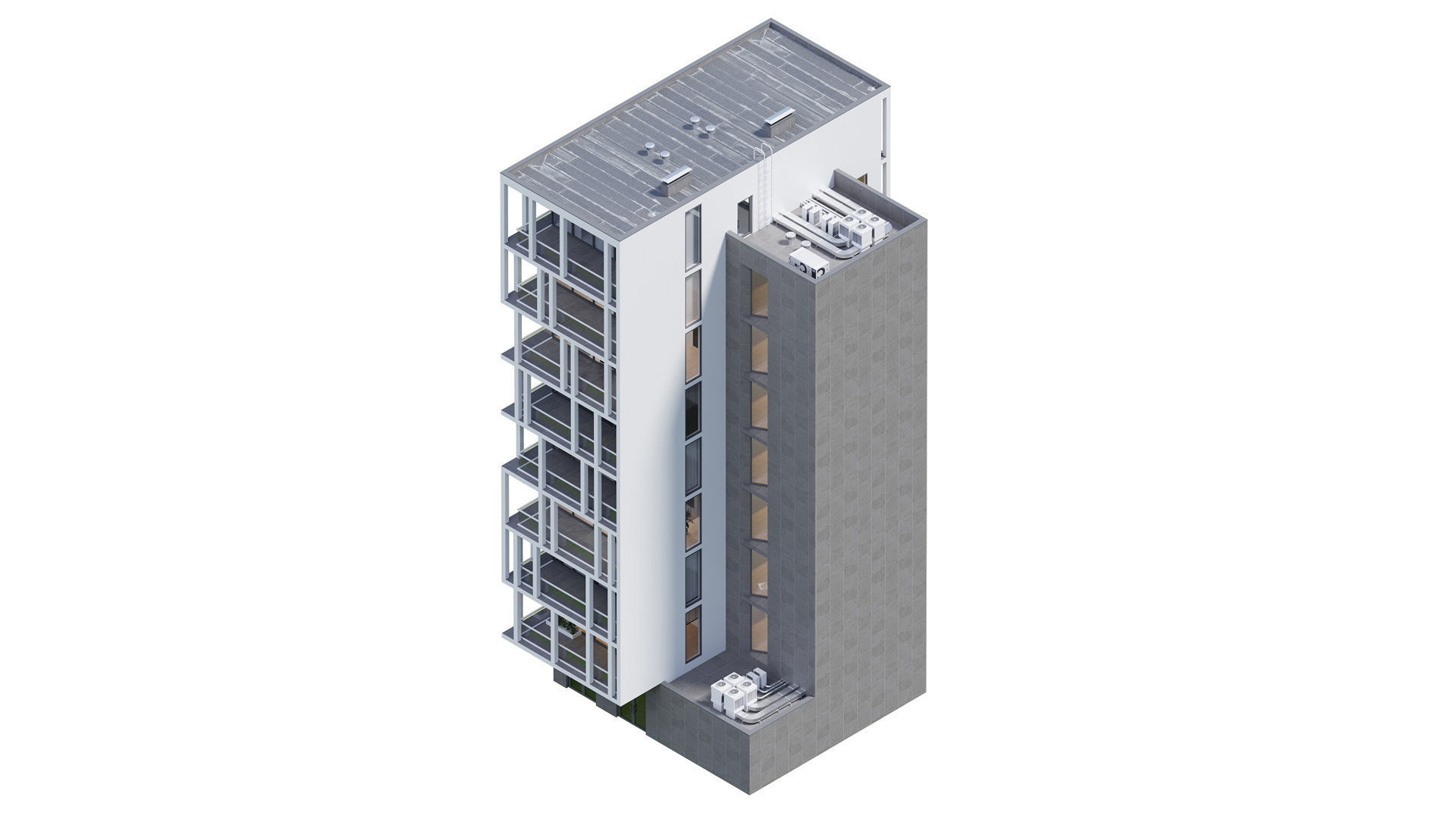 Residential building 1 3D model_4