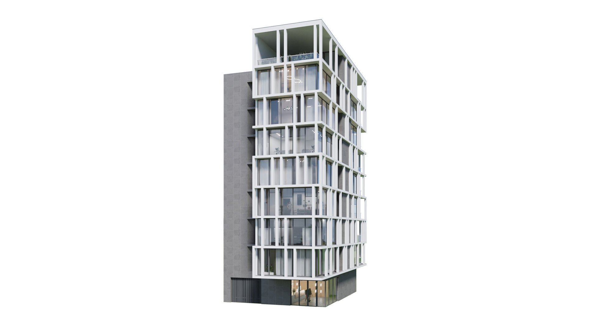 Residential building 1 3D model_5