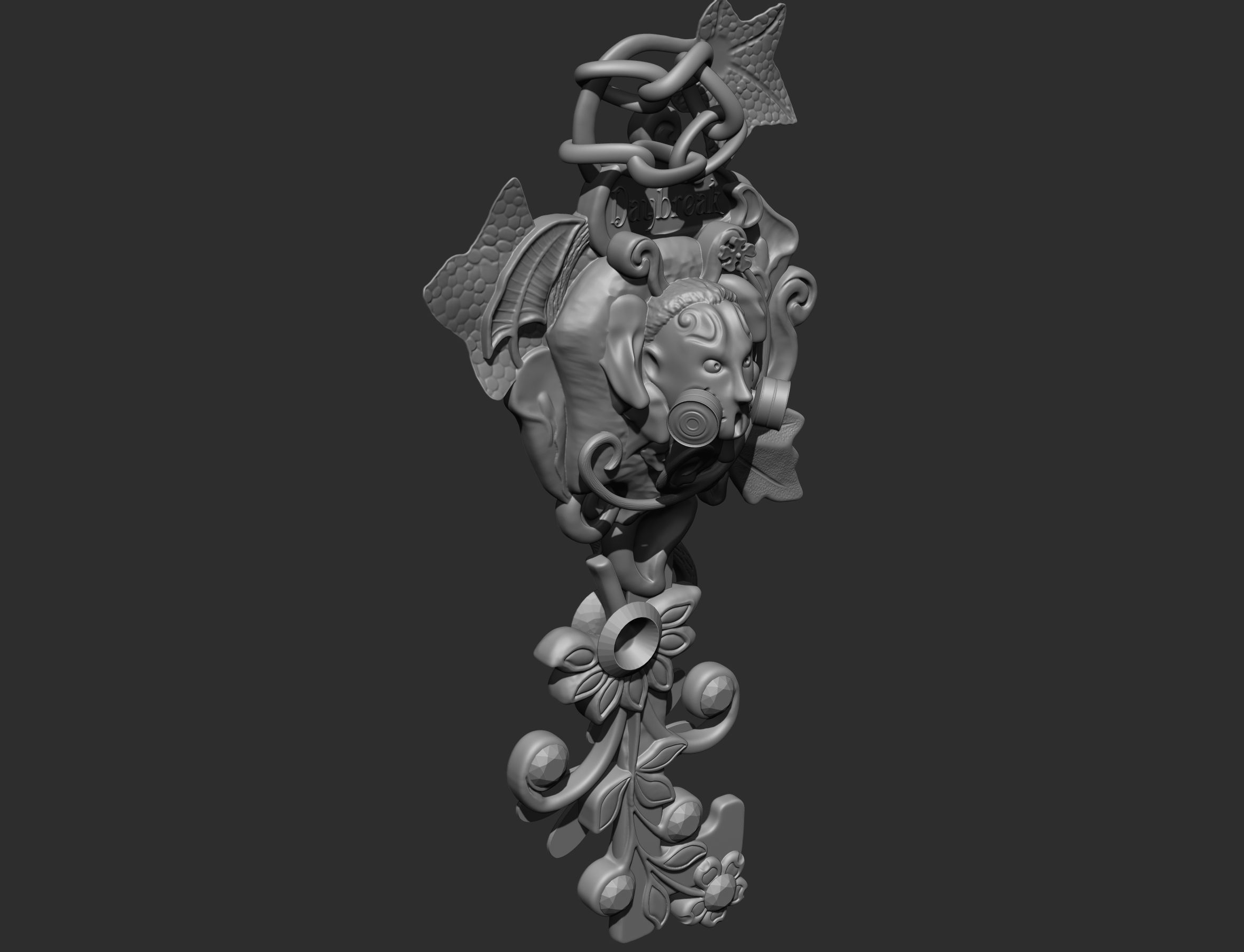 summer key 3D print model_5