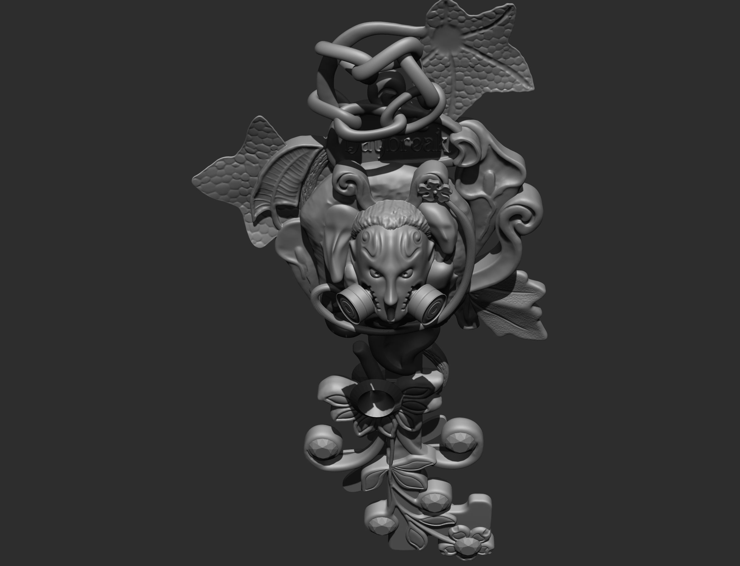 summer key 3D print model_10