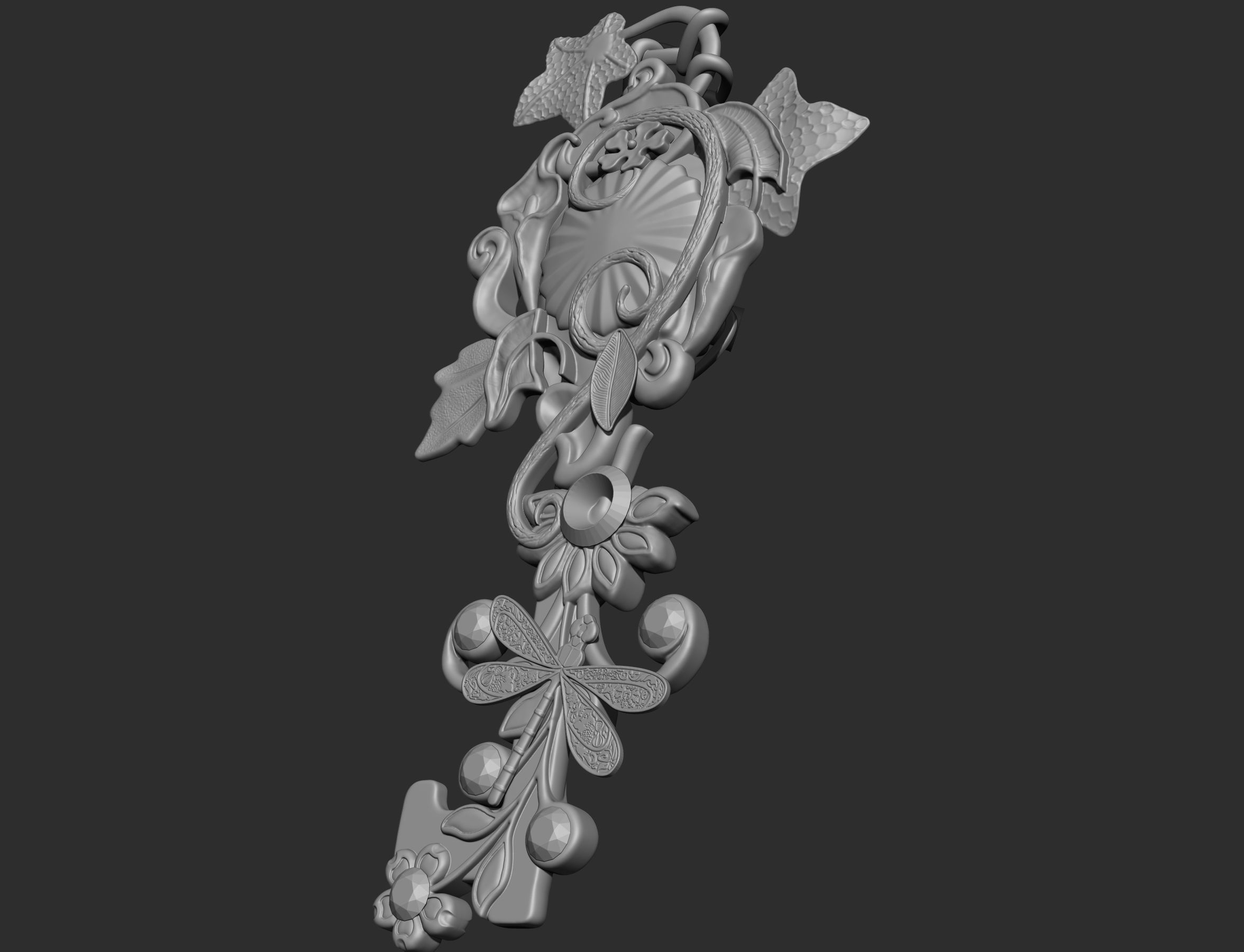 summer key 3D print model_13