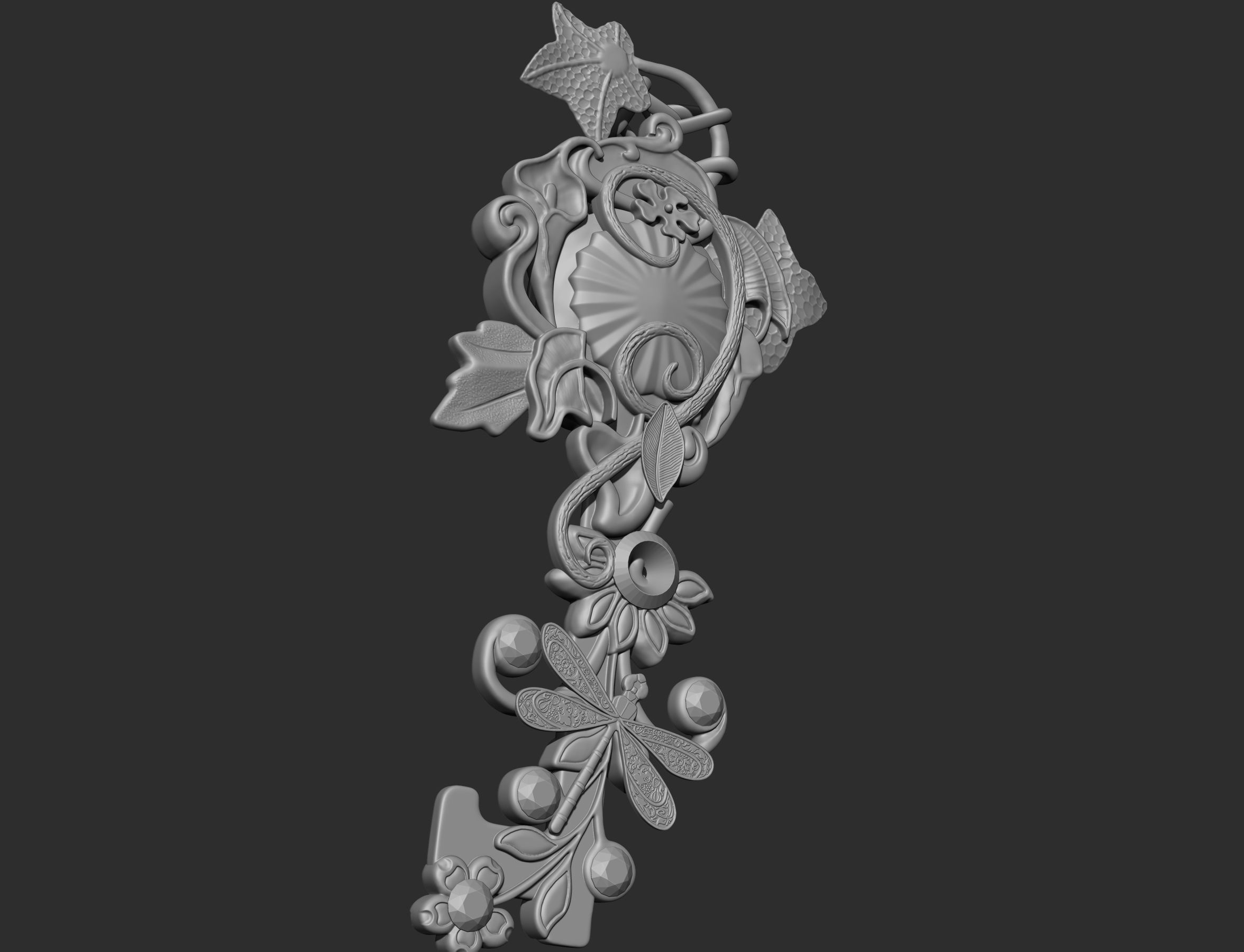 summer key 3D print model_12