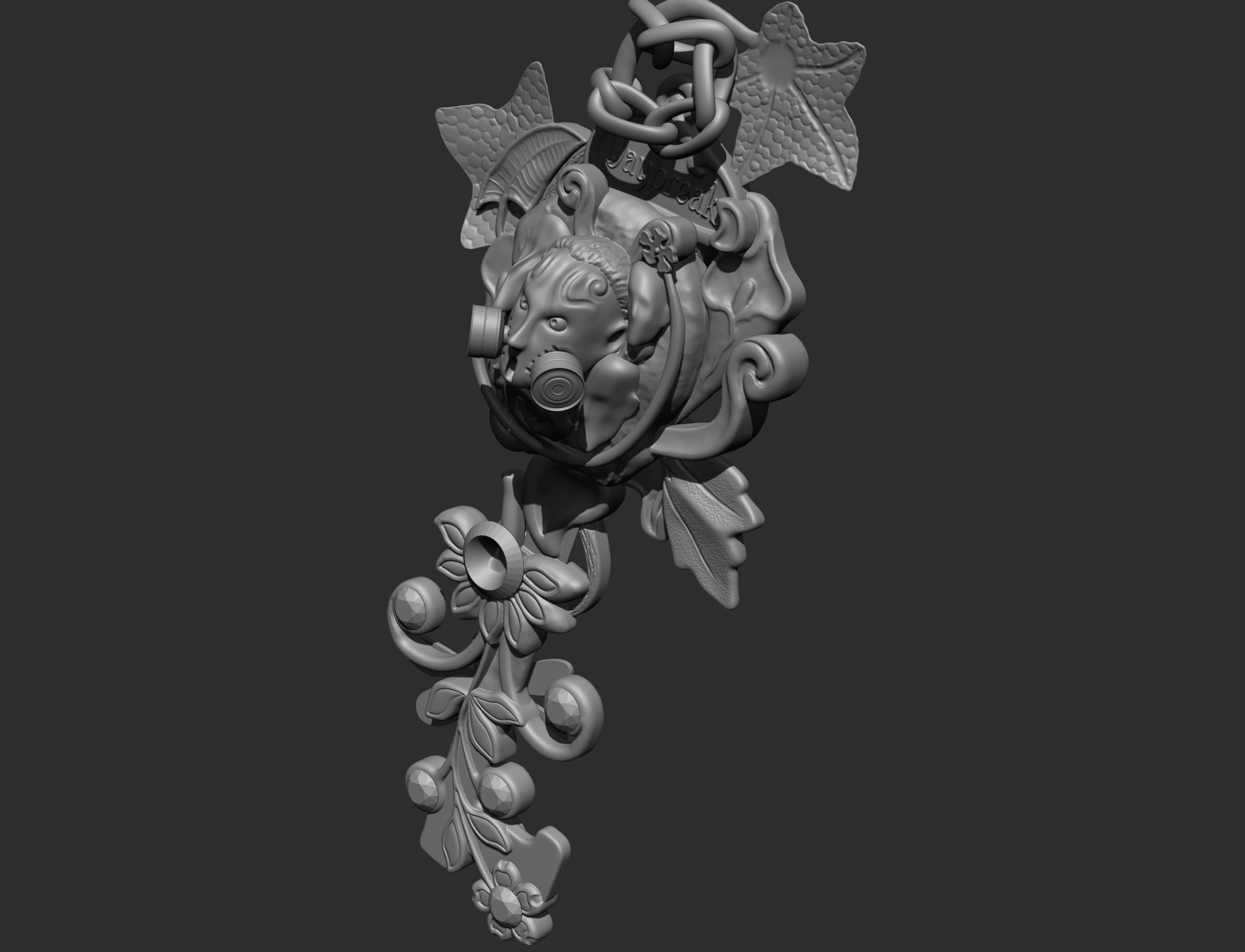 summer key 3D print model_8