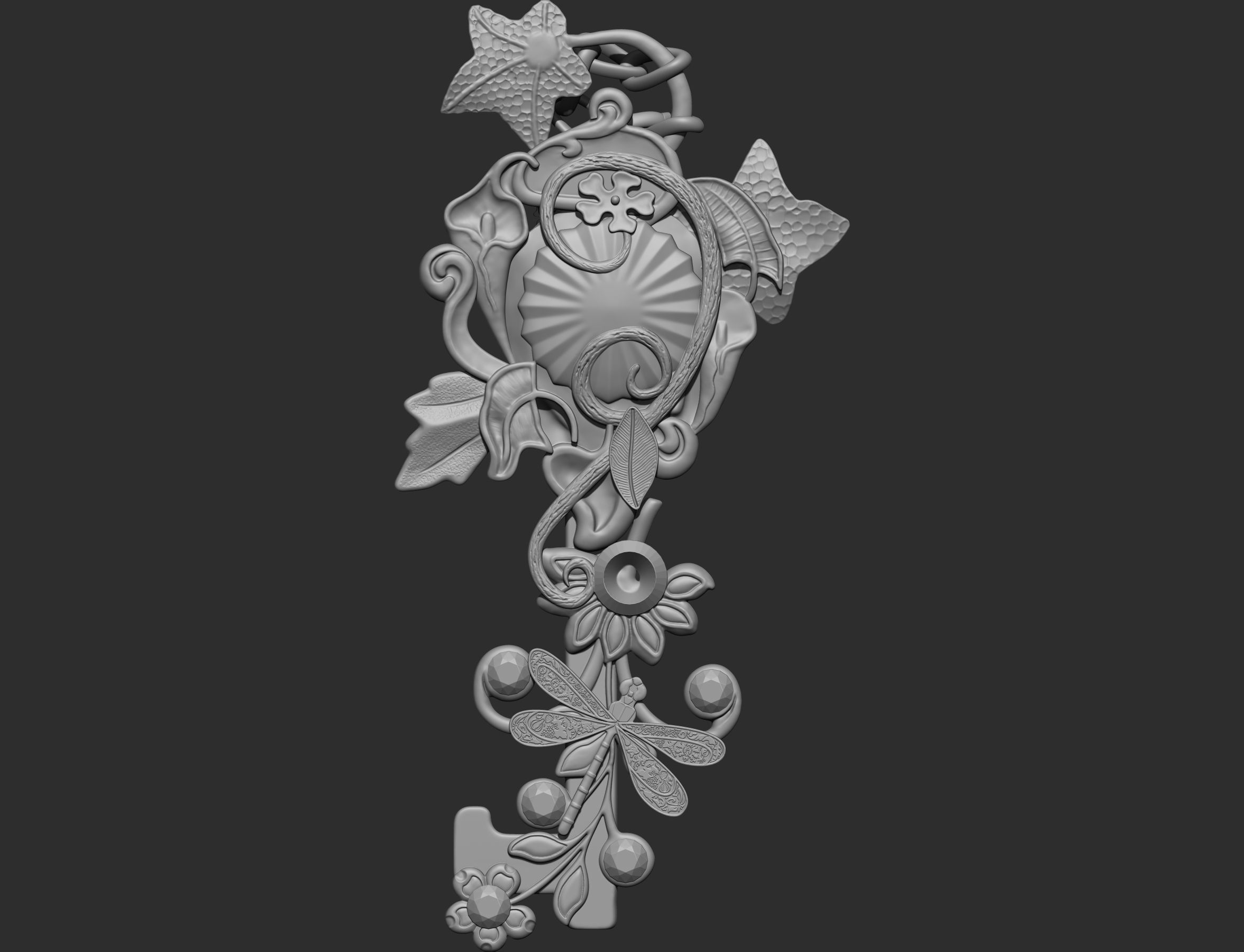 summer key 3D print model_3